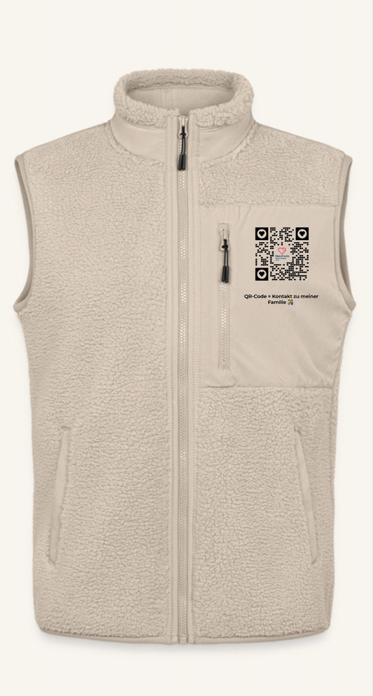 Sherpa Fleece Weste - QR Sicherheit